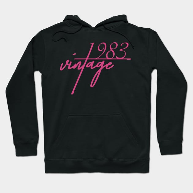 1983 Vintage. 37th Birthday Cool Gift Idea Hoodie by FromHamburg